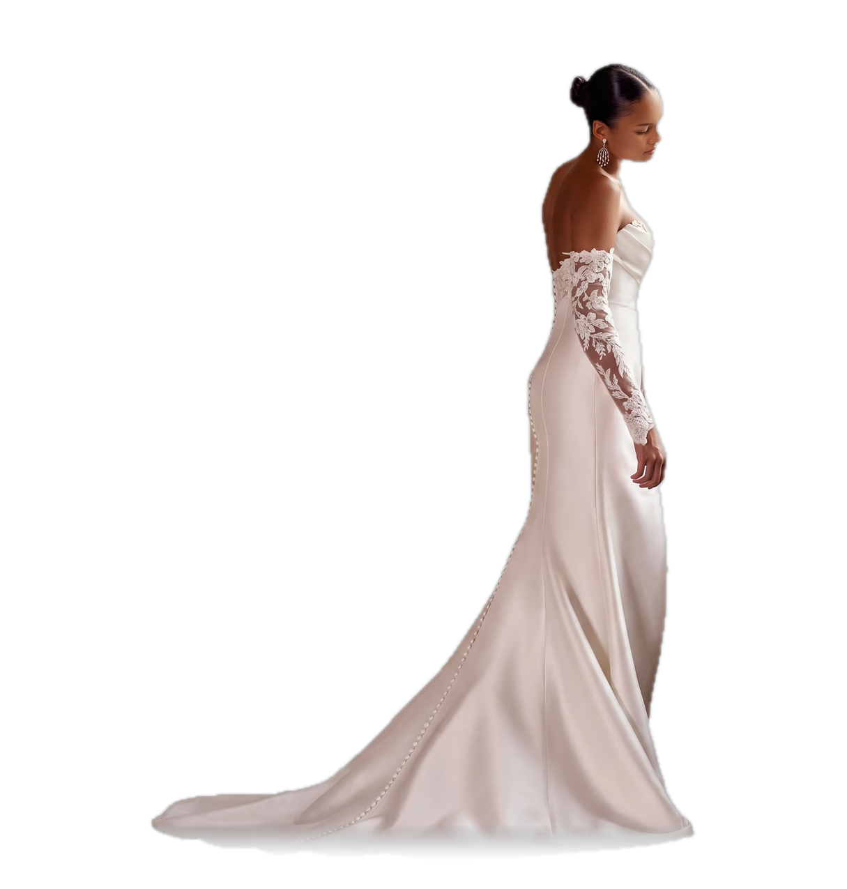 Vestido Luz, corte recto en encaje